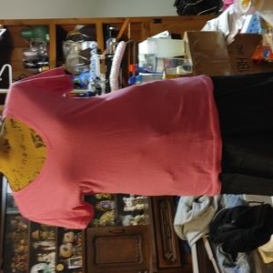 Pink tank and black shorts